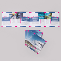 Faltblatt gefalzt auf Quadrat 12,0 cm x 12,0 cm vertikaler 3-bruch Fensterfalz 8-seitig farbig bedruckt liegend