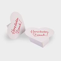 Faltschachtel, farbig bedruckt, herz form