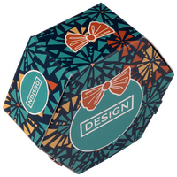 Faltschachtel Sechseck (5 x 5 x 4 cm), seitlich