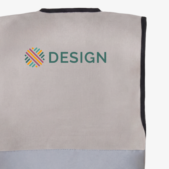Farbige Unisex-Warnweste, beidseitig bedruckt, Druck R&uuml;cken