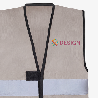 Farbige Unisex-Warnweste, beidseitig bedruckt, Druck Brust