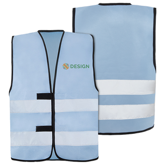 Farbige Unisex-Warnweste, einseitig bedruckt, Brust