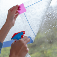 Fensterdekorfolie, farbig bedruck