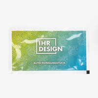 Reinigungstuch, farbig bedruckt, liegend