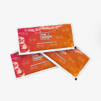 Feuchtes Brillen-Reinigungstuch, farbig bedruckt, Motiv, liegend