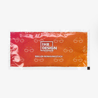 Feuchtes Brillen-Reinigungstuch, farbig bedruckt, Motiv