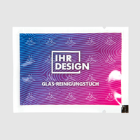 Feuchtes Glas-Reinigungstuch, 4/0-farbig einseitig bedruckt, Motiv
