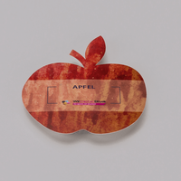 Firmenschild, farbig bedruckt, Apfel Form, liegend