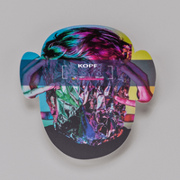 Firmenschild, farbig bedruckt, Kopf Form, liegend