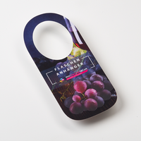 Flaschenanhänger, farbig bedruckt, liegend