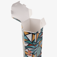 Flaschenverpackung Sechseck (5,4 x 5,4 x 32 cm), Deckel offen