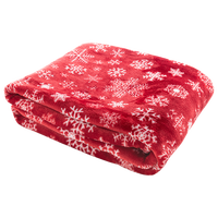 Fleecedecke aus RPET-Flanellfleece, 260 g/m², mit Schneeflockenmuster