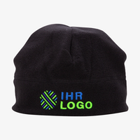 Fleecemütze recycled, Vorderseite, bestickt