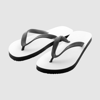 Flip-Flops mit schwarzem PVC-Riemen, ohne Werbeanbringung