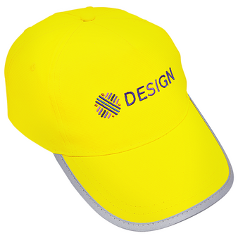 Fluoreszierende Kinder-Baseballcap mit einer Druck- oder Stickposition, Farbe gelb