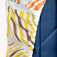 Foto-Rucksackhülle aus RPET mit reflektierendem Streifen, Detail Gummiband