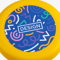 Nahaufnahme gelbes Frisbee Vinyl-Aufkleber