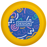 gelbes Frisbee aus Kunststoff von vorne Vinyl-Aufkleber