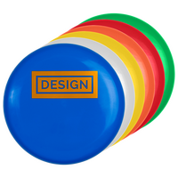 6 Frisbees aufgereiht bedruckt