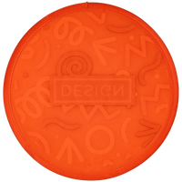 orangenes Nylon Frisbee offen von hinten