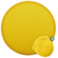 gelbes Frisbee offen mit Etui