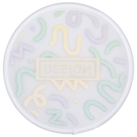 weißes bedrucktes REPT-Polyester Frisbee offen von hinten Transferdruck