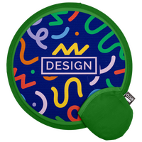 grünes REPT-Polyester Frisbee offen mit Etui Digitaltransferdruck