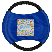 blaues Frisbee für Hunde aus Polyester mit Digitaltransferdruck