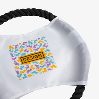 Nahaufnahme weißes Frisbee für Hunde Transferdruck