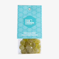 Fruchtgummi Fruchtsaftbeeren im Folienbeutel Vorderansicht, Geschmack Melone