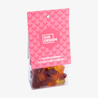 Fruchtgummi Fruchtsaftherzen im Folienbeutel