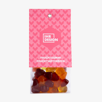 Fruchtgummi Fruchtsaftherzen im Folienbeutel Vorderansicht