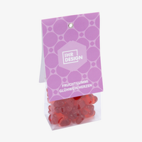 Fruchtgummi Glühwein Herzen im Folienbeutel