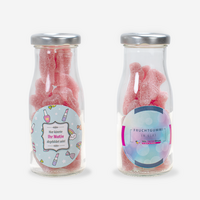 Glas, farbig bedruckt, Motiv, stehend