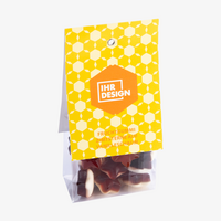 Fruchtgummi Zimtsterne auf Vanilleschaum im Folienbeutel