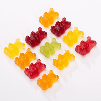 Fruchtgummi, Bärchen Form, liegend