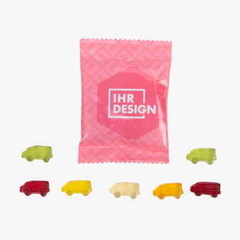 Fruchtgummi, farbig bedruckt, LKW