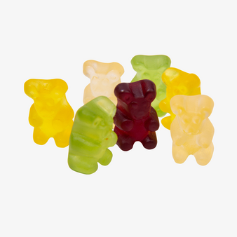 Fruchtgummi-Tütchen 10g Fruchtsaft (Form: Bärchen), neutrales Muster Bärchen