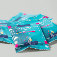 Fruchtgummi, farbig bedruckt, liegend