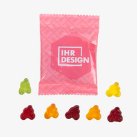 Fruchtgummi, farbig bedruckt, Fahrradfahrer