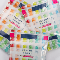 Fruchtgummi, farbig bedruckt, liegend