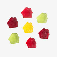Fruchtgummi, farbig, Haus