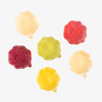 Fruchtgummi, farbig, Kleeblatt