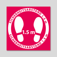 Fußbodenaufkleber, farbig bedruckt, rund