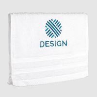 Gästehandtuch aus Bambus, 600 g/m², bestickt