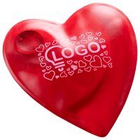 Nahaufnahme bedrucktes Wärmekissen in Herzform