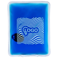 Blaues Wärmekissen bedruckt Rechteckig