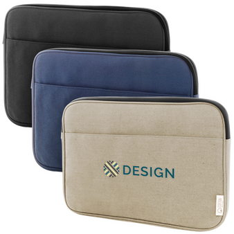 Gepolsterte Laptophülle aus recyceltem Canvas, Farbauswahl