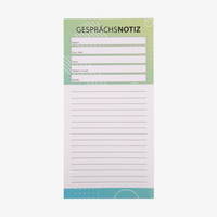 Gesprächsnotizzettel, DIN lang (10,5 x 21,0 cm), 1-seitig, 4/0-farbig