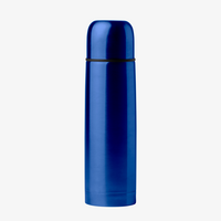 Glänzende Edelstahl-Isolierflasche 500 ml blau